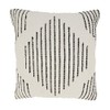 SARO LIFESTYLE Diamond Delight Woven Throw Pillow Cover, Black/White, 20"