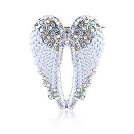 GSHOPVV Fashion Guardian Angel Wings Brooch Pins for Women Girl White Black Red Blue