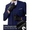 OCXMME Very Warm Mens Rabbit Fur Leather Gloves for Men