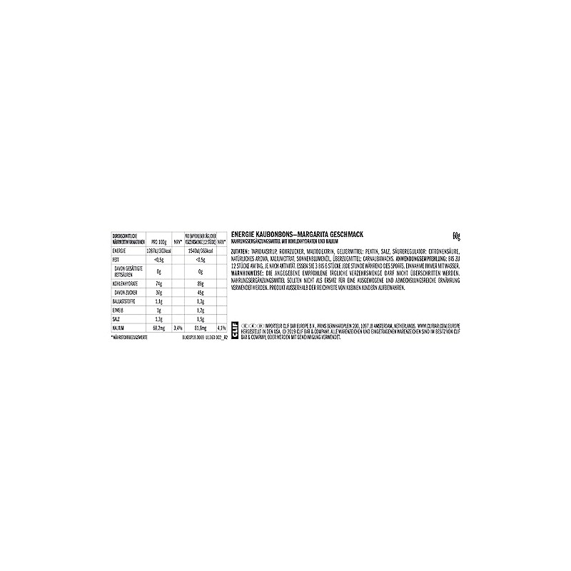 Clif Bar Blok Energy Chews, Margarita, 1080 g