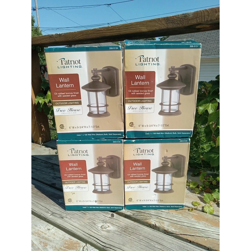 Patriot Lighting (1) Outdoor Wall Light Round Lantern Oil Rubbed