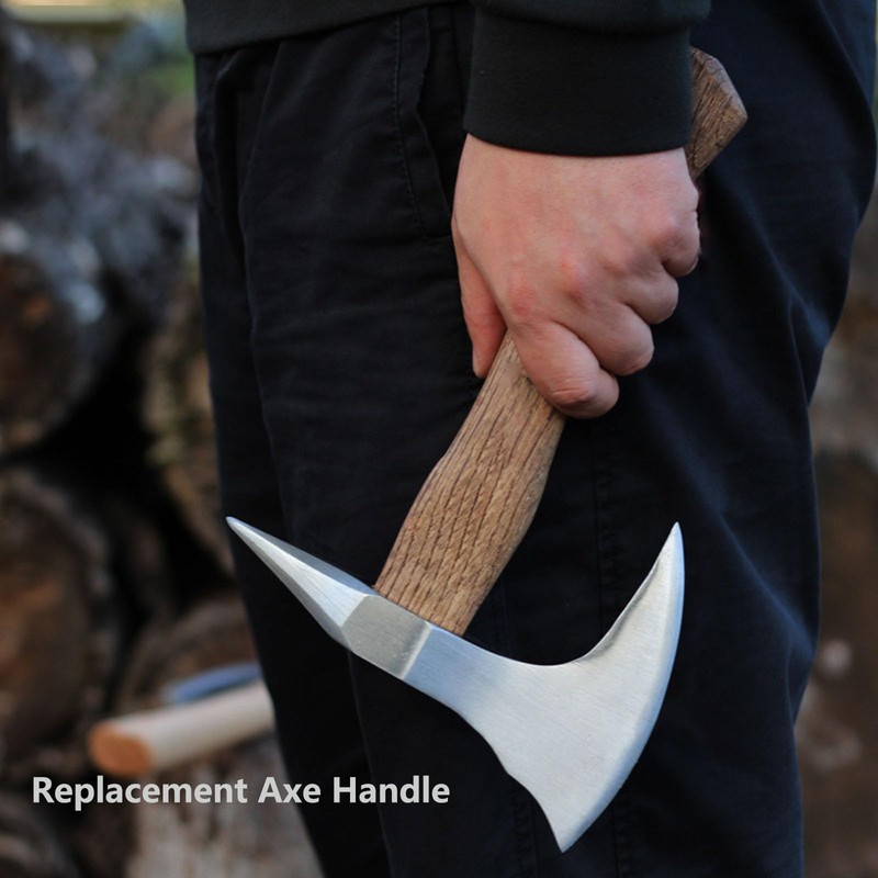 Replacement Axe Handle for Camping Gardening Axe, 13in Hickory Hatchet
