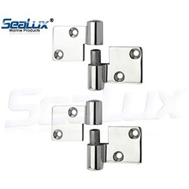 SeaLux Marine Cast 316 Stainless Steel Heavy Duty Take-Apart Removable Hinges for Companionway Door and Panels for Boats, RV (2 x Right)