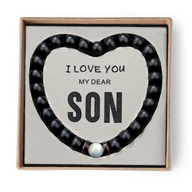 THEMEROL Son Gifts from Mom Teen Boys Gift Ideas Teenage Boys 11 13 15 Year Old 21st Birthday Gift Unique To My Son Beaded Bracelets Graduation Him Christmas Valentines Mens Stocking Stuffers Easter