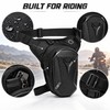 Motorcycle Leg Bag for Riders, Water-Resistant Thigh Pack with Adjustable