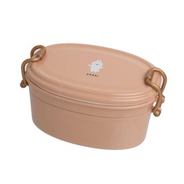 Sabu 404917 Muumu Friends Oval Tie Lunch Box, 2 Tiers, Pink, 24.1 fl oz (610 ml)