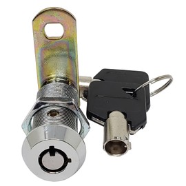 Admiral Locks 1-1/2” Tubular Cam Lock, Keyed Alike Removable Key RV Compartment Storage Lock Cabinet Locks (1-1/2 Inch 90°, Chrome Pack of 1)