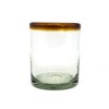 MexHandcraft Amber Rim 10 oz Tumblers (set of 6), Recycled
