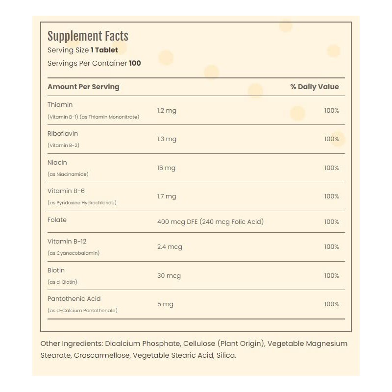 Sundance Vitamins B-Complex - 60 Caplets, Pack of 5