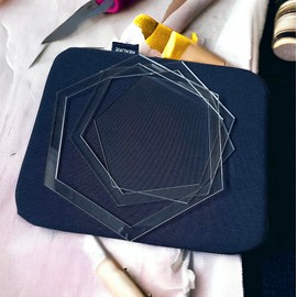 Large 6 7 8 inch Patchwork Templates Hexagon | Laser Cut Acrylic Guide | Quilting Guide | Sewing Template Special