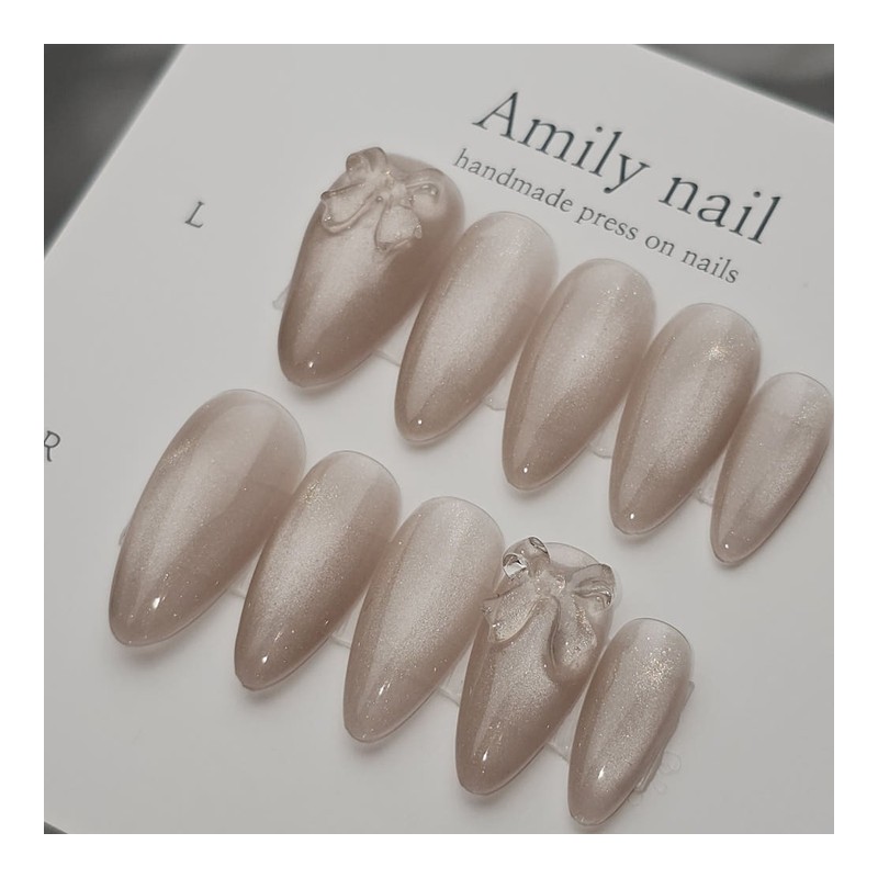 Soft and tangle glass magnet [Handmade nail tip] Emily Nail