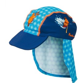 Playshoes Boy's UV Sun Protection Surfing Mouse Swim Cap, Blue (Navy), Large (Manufacturer Size:53cm)