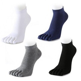 Style Plus - Men's Snug Ankle Toe Socks (Navy) 667-Men's Snug Ankle Toe Socks Black