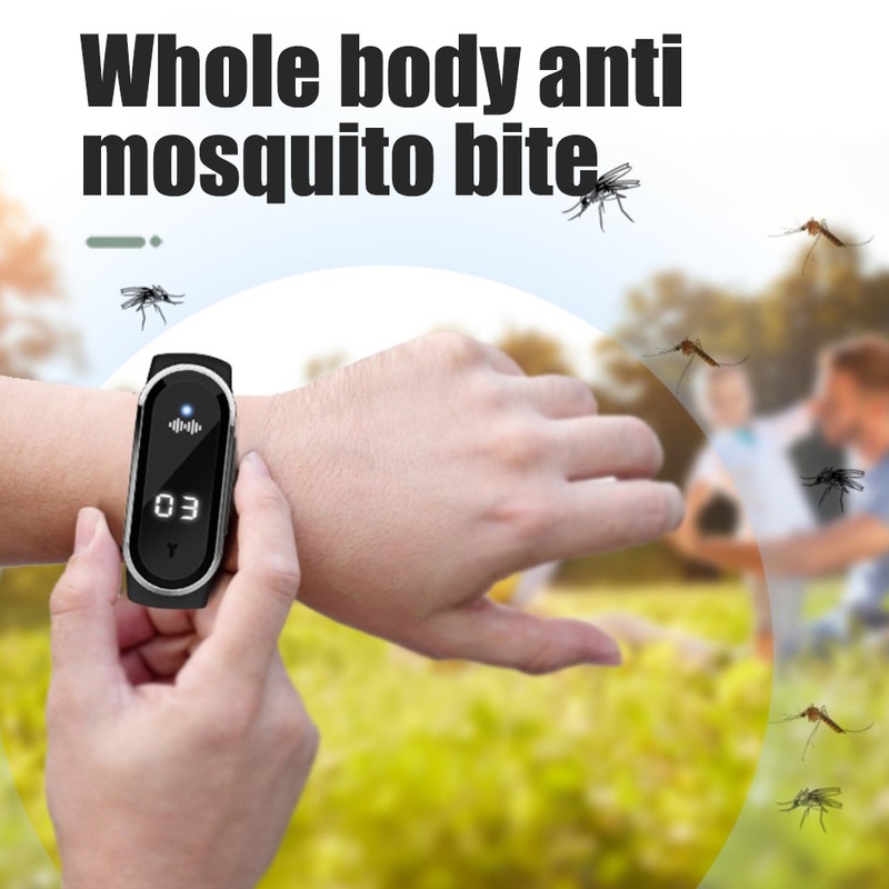 Mosquito Repellent Watch Ultrasonic Mosquito Repellent Bracelet Rechargeable Anti Mosquito