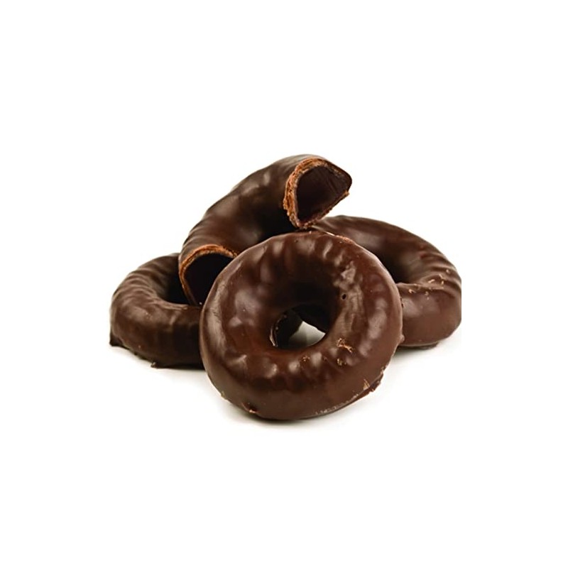 Bayside Candy Chocolate Raspberry Rings - Dark Chocolate Covered Raspberry
