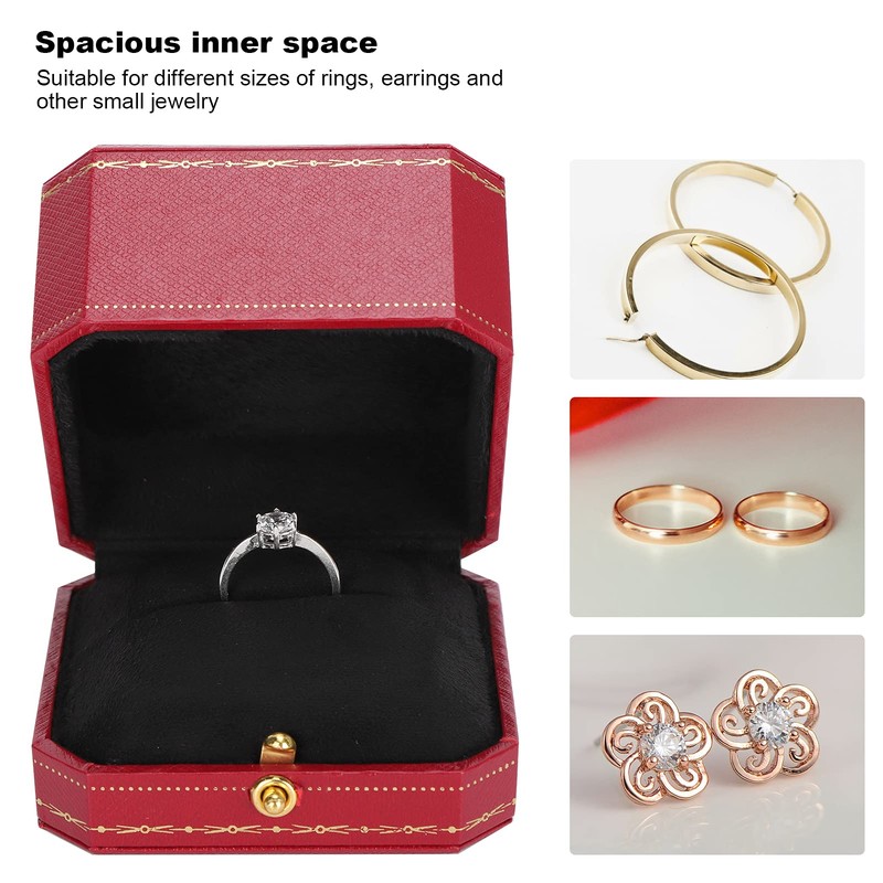 Brrnoo Ring Gift Box, Exquisite Storage Display, Elegant Single Ring