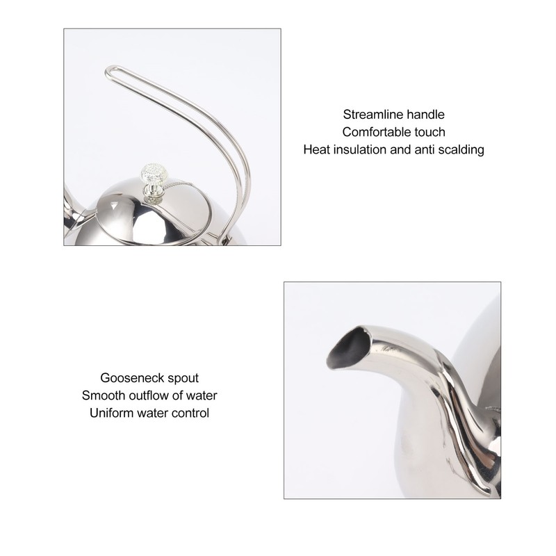 Stainless Steel Teapot Large Capacity Stovetop Kettle with Filter for