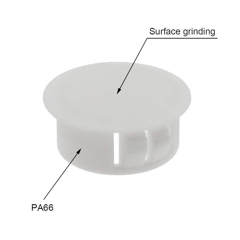 Suiwotin 30PCS 10mm (3/8'') White Plastic Flush Type Hole Plugs,