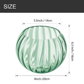 Clear Glass Shade,Replacement Globe & Cover for Lighting Fixture, 8" Diameter, Replacement with 1.65 Inch Fitter for Wall Lamps Chandeliers or Ceiling Light (1, 8Inch - Green Glass)