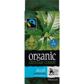 Bean Ground and Drunk Organic Fairtrade Decaff Medium Roast Coffee 250 g