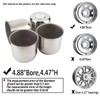 Rheedal 4Pcs 4.88inch Stainless Trailer Wheel Center Caps Push Through