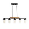 GEFOUN Farmhouse Kitchen Island Lighting, 5-Light Dining Room Light Fixture