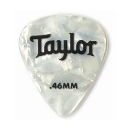 Taylor Celluloid 351 Picks White Pearl 0.46mm 12-Pack
