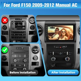 [2G+64G] Car Radio for Ford F150 2009 2010 2011 2012, 9 inch Touch Screen F150 Stereo with Wireless Carplay Android Auto GPS Bluetooth WiFi AM FM DSP Backup Camera