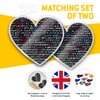 2 x Heart Stickers 7.5 cm - Javascript Code Hacking