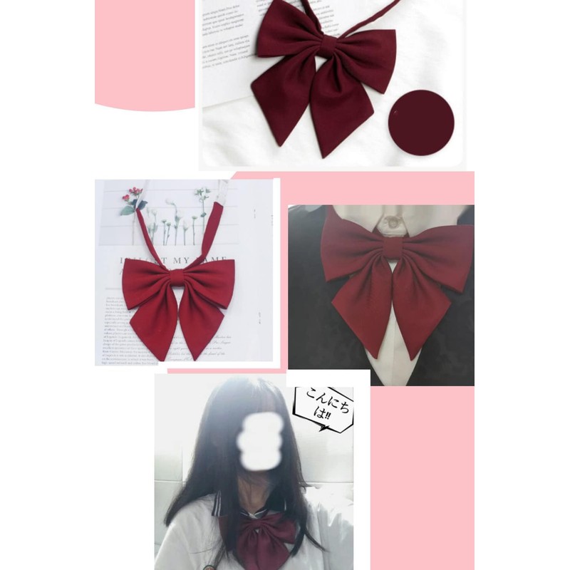 YINKE School Ribbon, Women's Uniform Ribbon, Tie, Adjustable Size, Girls'