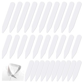 Giantree 30PCS 2.2" Collar Stays, Plastic Collar Stays, White