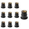 10pcs Wellnut Windshield M6 Motorcycle Windshield Mount M6 Rubber Nuts