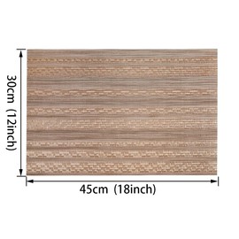 Blibalaskr Placemats, Table Mats Set of 6, Heat Resistant Place Mats, Washable Placemat, Wipeable Easy Clean Place Mat for Kitchen Table Outdoor Indoor Decoration(Golden Brown)