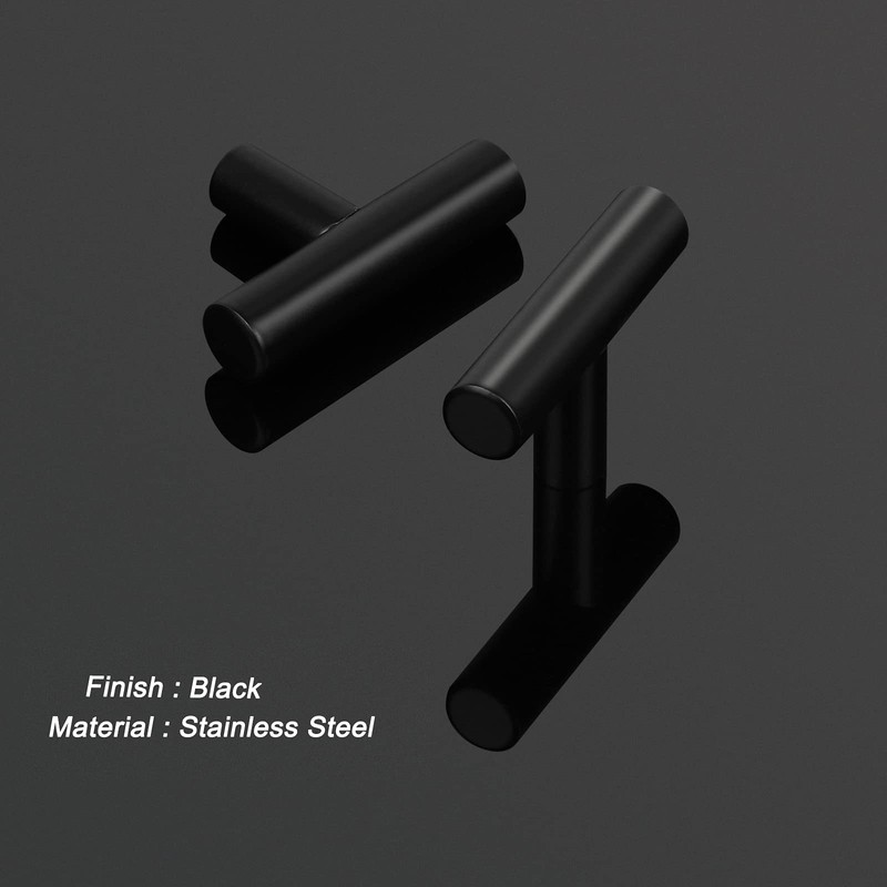 Probrico 10 Pack Single Hole 2inch Length Black Kitchen Cabinet