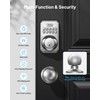 Keyless Entry Door Lock with 2 Knobs, Zowill DK01K Keypad