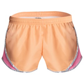 Soffe Womens Team Shorty Short, Sun Coral/Pink Lemonade/Silver, Small
