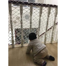 Protective Net Safety Net Nylon Cargo Rope Net White Child Safety Net Decor Net Protection Fence Climbing Braided Rope Truck Cargo Trailer Netting Net Mesh Nets for Rail Balcony Railing T