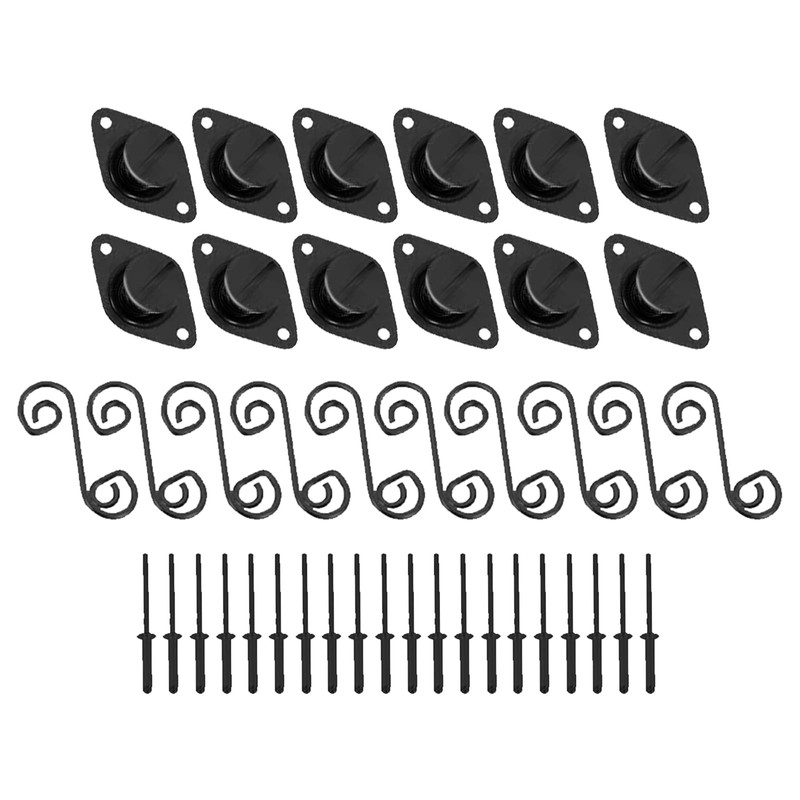 VPZMT Black Self Ejecting Button Dzus Quarter Turn Fasteners 5/16"