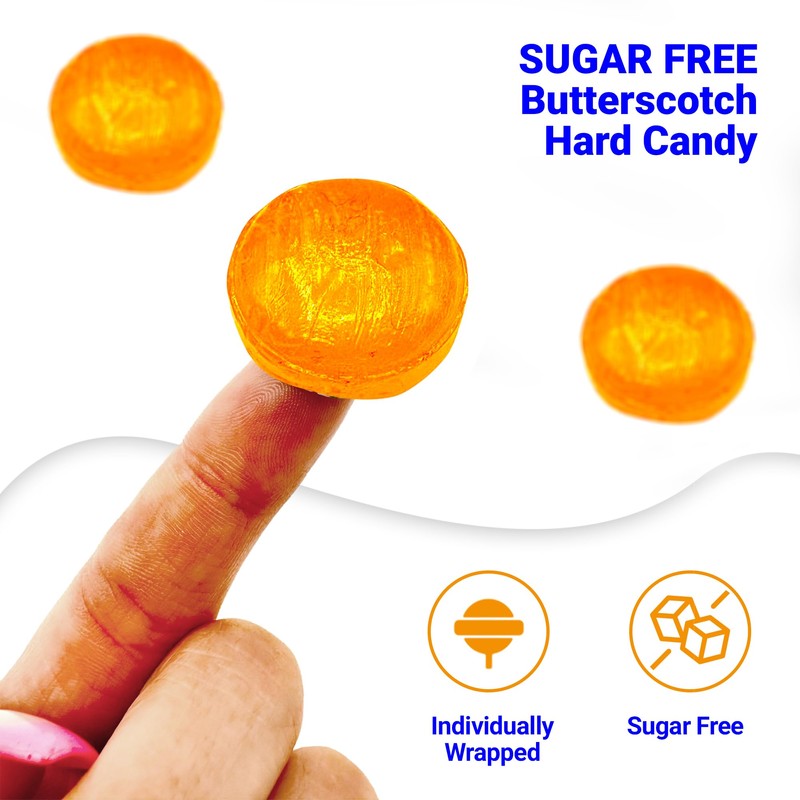 Sugar Free Butterscotch Hard Candy Arcor - 2LB Bag (About