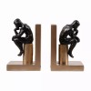 Hi-Line Gift Ltd. Thinker Bookends Set of 2, Resin Pair