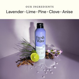 Fresh Wave Lavender Odor Eliminator Spray & Air Freshener, 8 oz. | Non-Aerosol, Fine Mist | Odor Absorbers | Safer Odor Relief | Natural Plant-Based Odor Eliminator | For Furniture, Fabrics & Trash