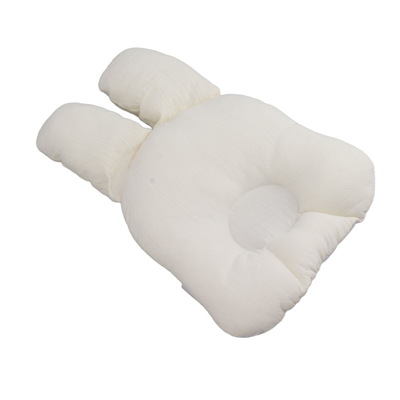 Baby Pillow Recessed Rabbit Ear Shaped 21.5cm Width Soft Breathable
