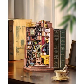 Rolife Silent Corner Study Book Nook Kit 3D Wooden Puzzle Model Craft Kit Gifts