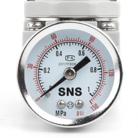 SNS SAR2000-02 Female Thread 1/4''PT Air Pressure Regulator 0.05-0.85 MPa Adjustable, Bracket, Gauge