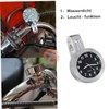 JECOMPRIS 1.25 Inch Motorcycle Handlebar Clock Waterproof Aluminum Digital Car