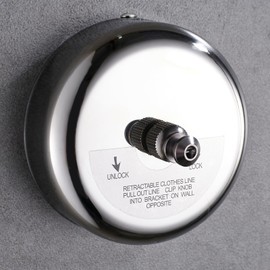 KIAYOO Washing Line Extendable Wall, Indoor and Outdoor Adjustable Washing Line with 2.8 m SUS304 Wire Rope for Home, Hotel, Laundry Room, Bathroom, for Drying Quilts, Clothes, Towels