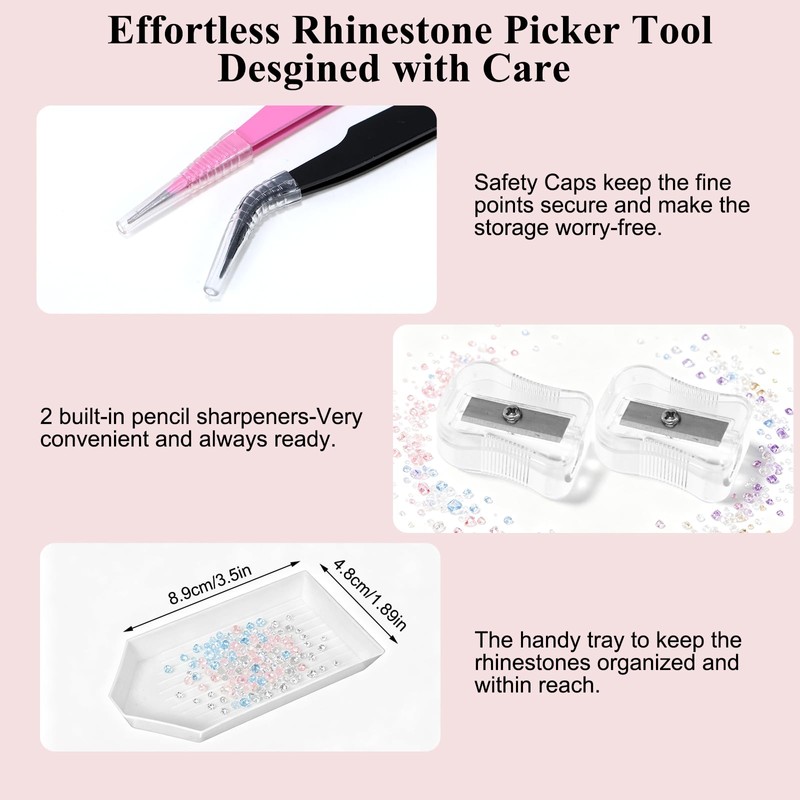 15pcs Rhinestone Picker Tool, Bedazzling Pen Wax Pencil for Rhinestones