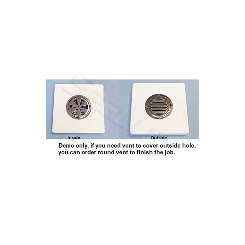 SeaLux Marine Round Butterfly Vent with Side Knob Stainless Steel