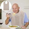 Baberos Impermeables para Adultos 2 Piezas Fibra de Bambú Marrón