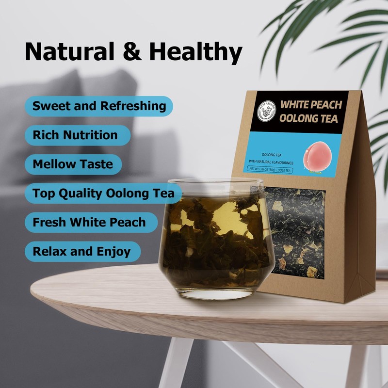HANFANGLING White Peach Oolong Tea, Refreshing, Caffeine Alternative, Fresh Sweetness